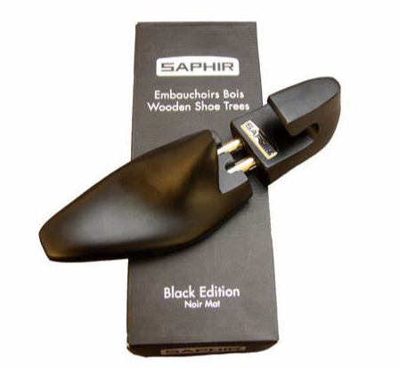 Saphir Mat Pointed Black Shoe Trees